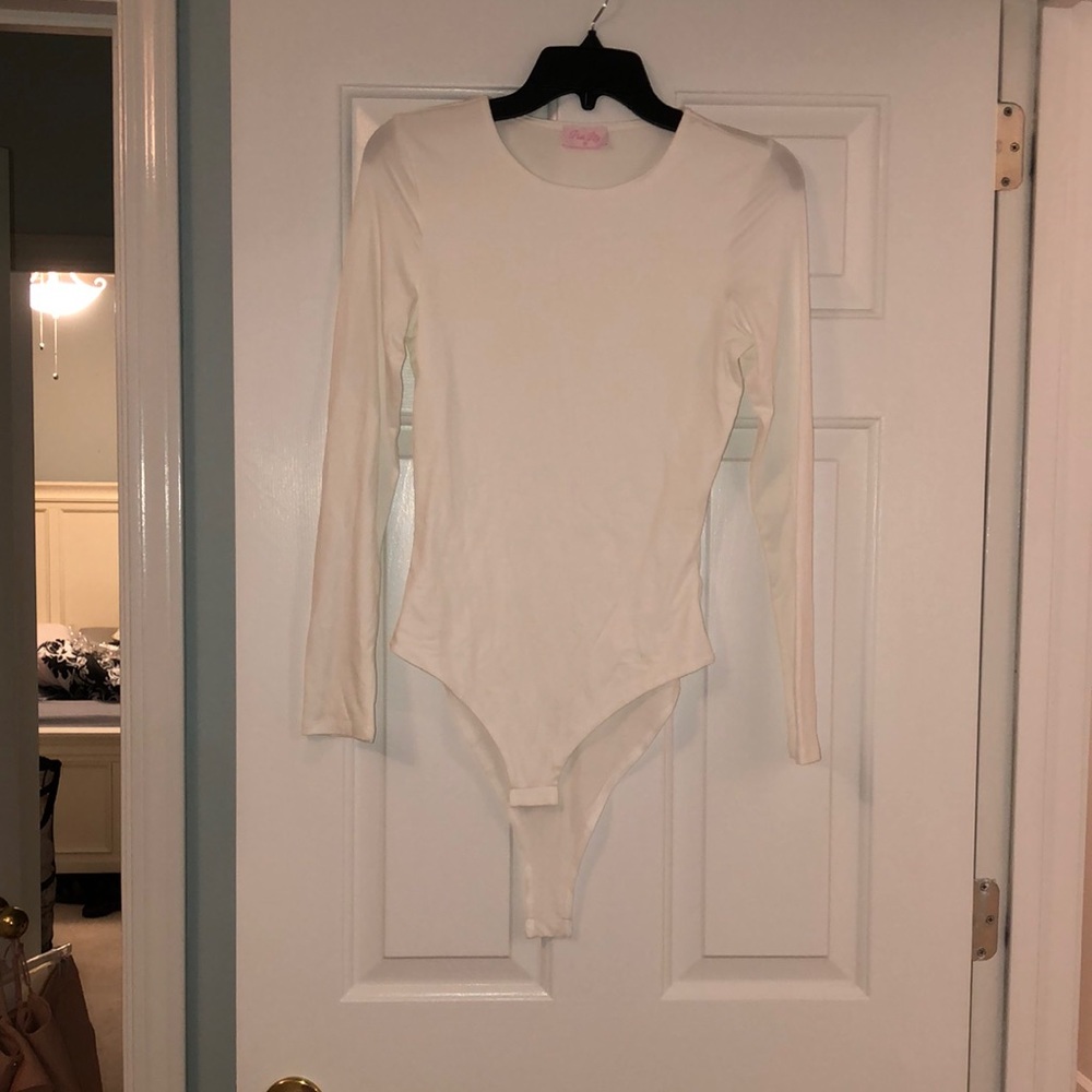 The Pink Lily Boutique Cream Bodysuit